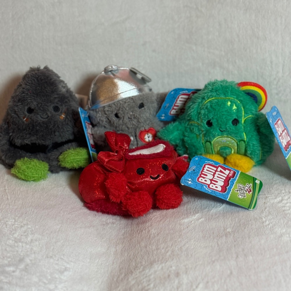 Bum Bumz Wizard Of Oz Set Of 4 Plush Witches Hat, Oz, Tin Man , Ruby Red Slipper